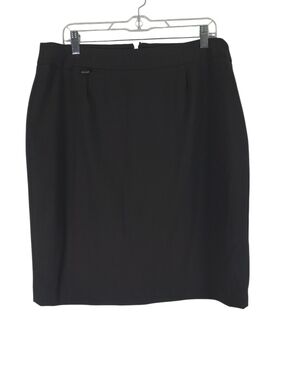 Calvin Klein Pencil Skirt Women's 14 Black Classic Professional Office Business